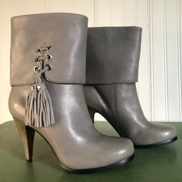 Coach LEGRA Tasseled Fold Over Ankle Boots - Picture 2 of 9
